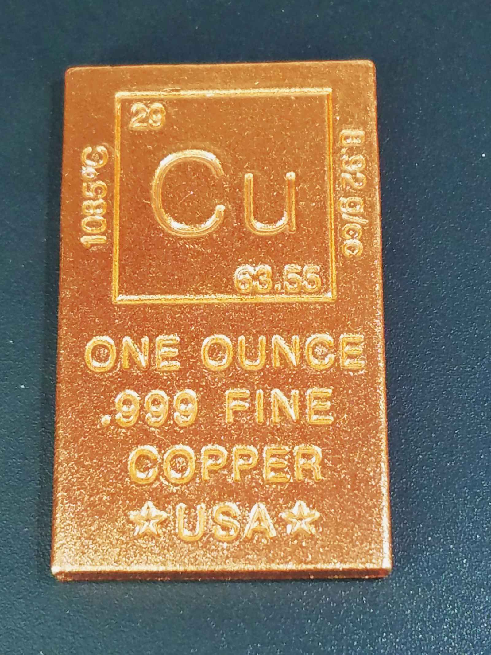 Copper One Ounce Bar Michigan Grounded Lifestyles