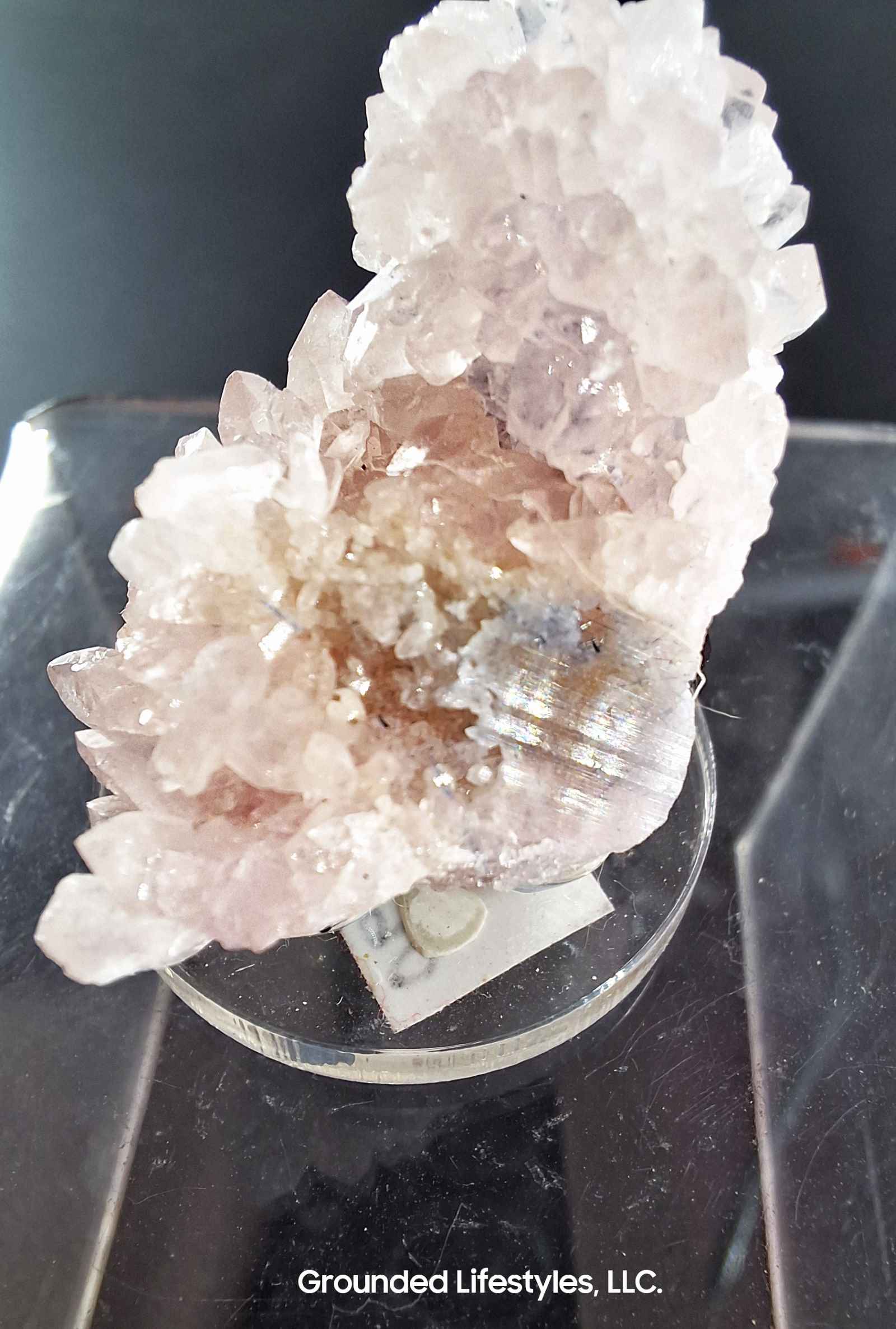 Crystallized Rose Quartz with Black Tourmaline Grounded Lifestyles